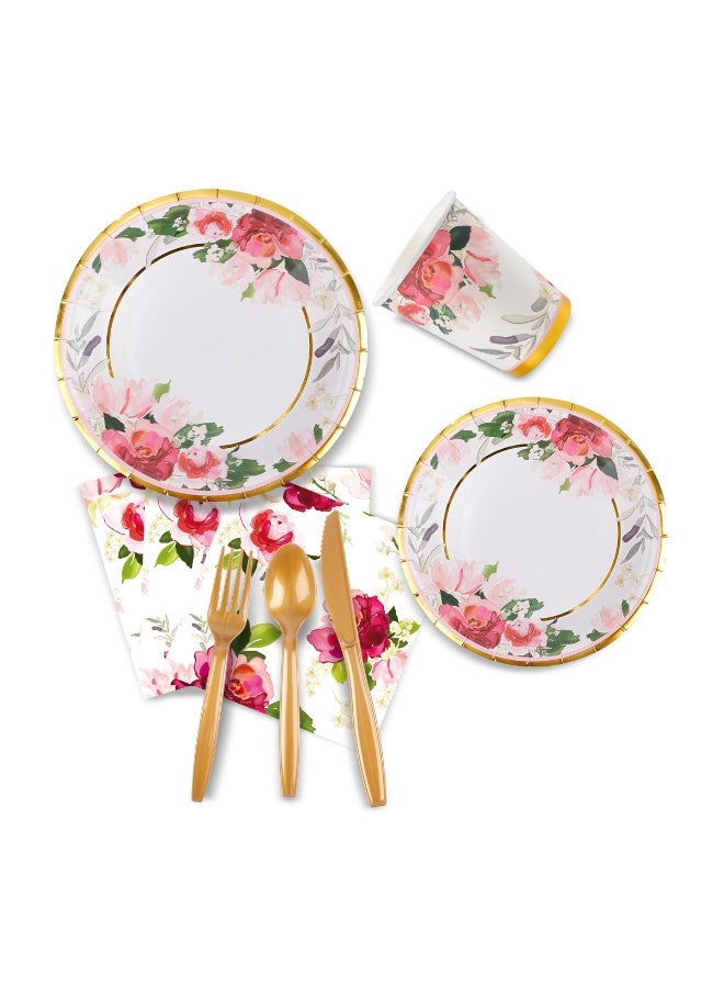 عالم البالونات طقم أدوات مائدة للحفلات مكون من 80 قطعة، طقم أدوات مائدة للاستخدام مرة واحدة يتضمن أطباقًا وأكوابًا وقشات ومناديل وملاعق وشوك وسكاكين، مناسب لحفلات العائلة والمناسبات المختلفة (مستلزمات حفلات أعياد الميلاد لـ 10 ضيوف). - Image 5